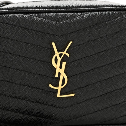 Saint Laurent Grain De Poudre Matelasse Monogram Mini Lou Camera Bag Black 8 of 11