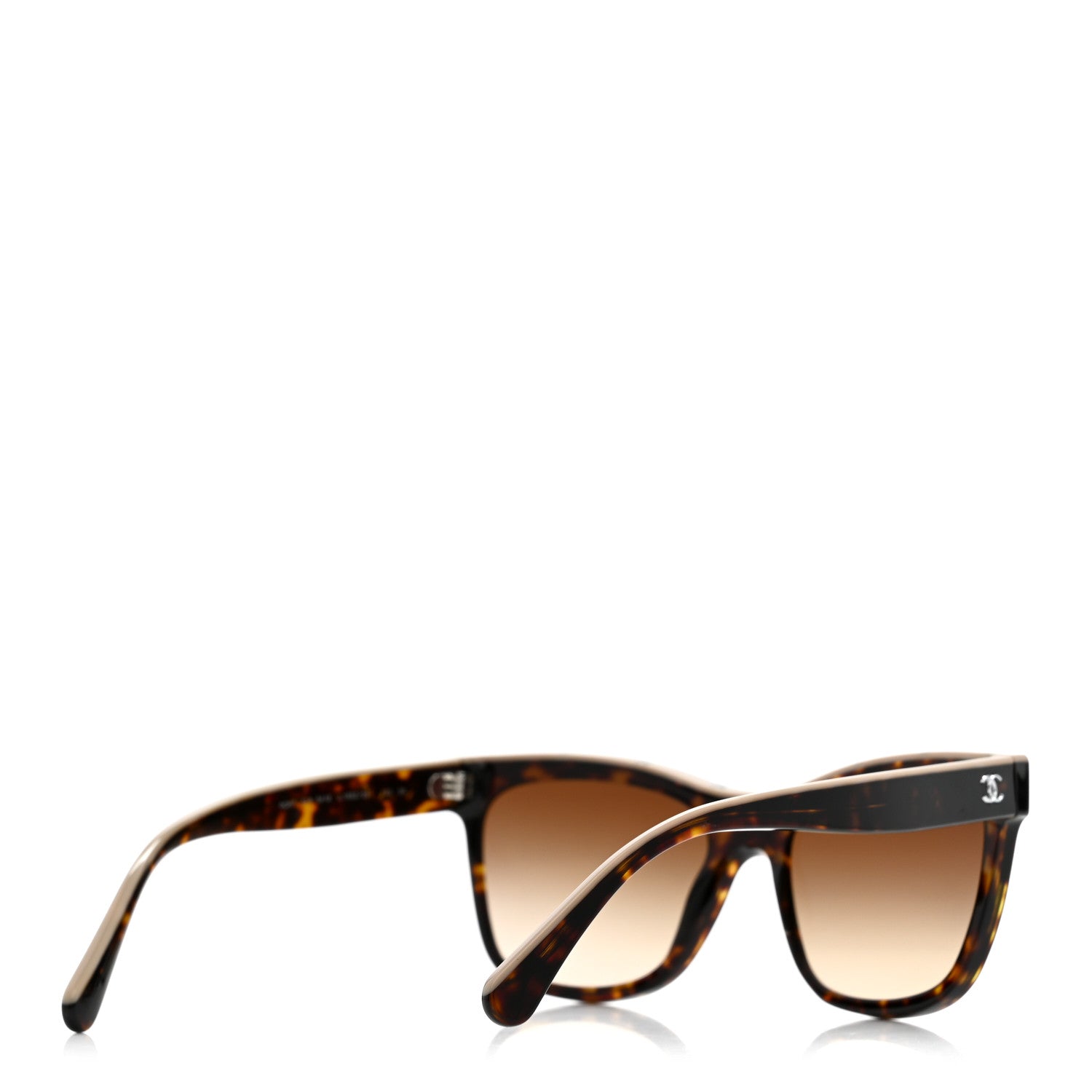 Chanel Acetate Logo Shield Sunglasses 5418 Tortoise 4 of 8