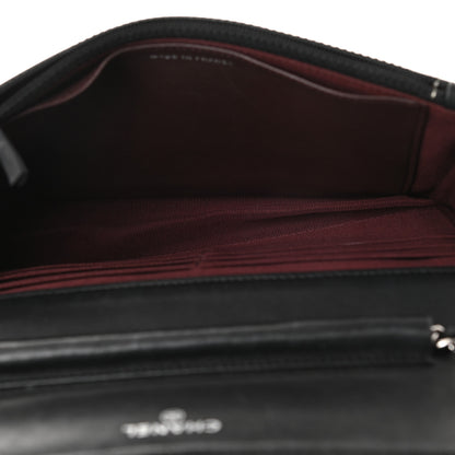 Chanel Lambskin Quilted Wallet On Chain WOC Black 7 of 13