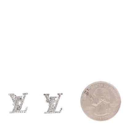 Louis Vuitton Crystal LV Iconic Earrings Silver 2 of 6
