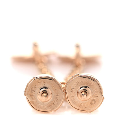 Hermes 18K Rose Gold Diamond Gambade Clou de Selle Earrings 3 of 6
