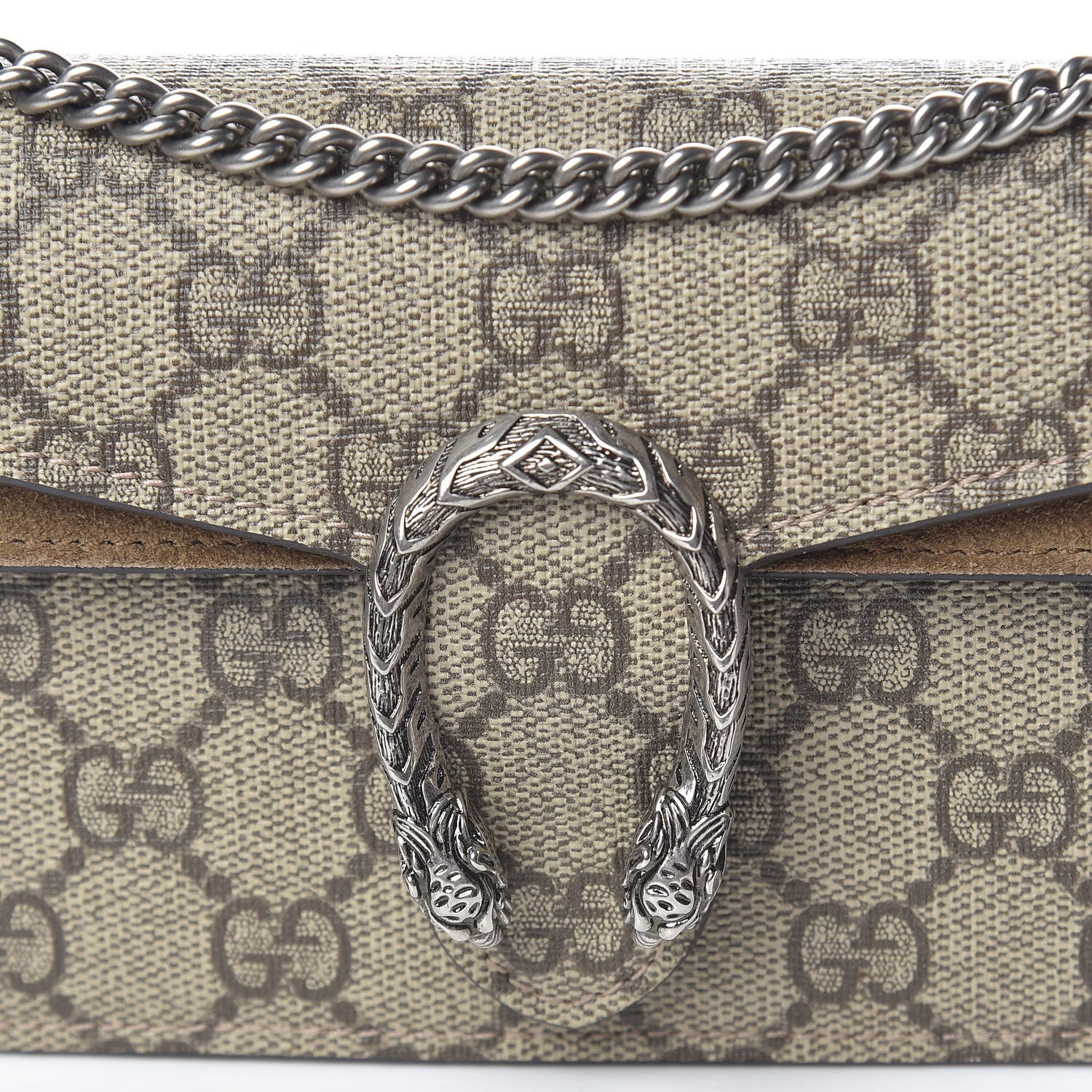 Gucci GG Supreme Monogram Super Mini Dionysus Shoulder Bag Taupe 7 of 11