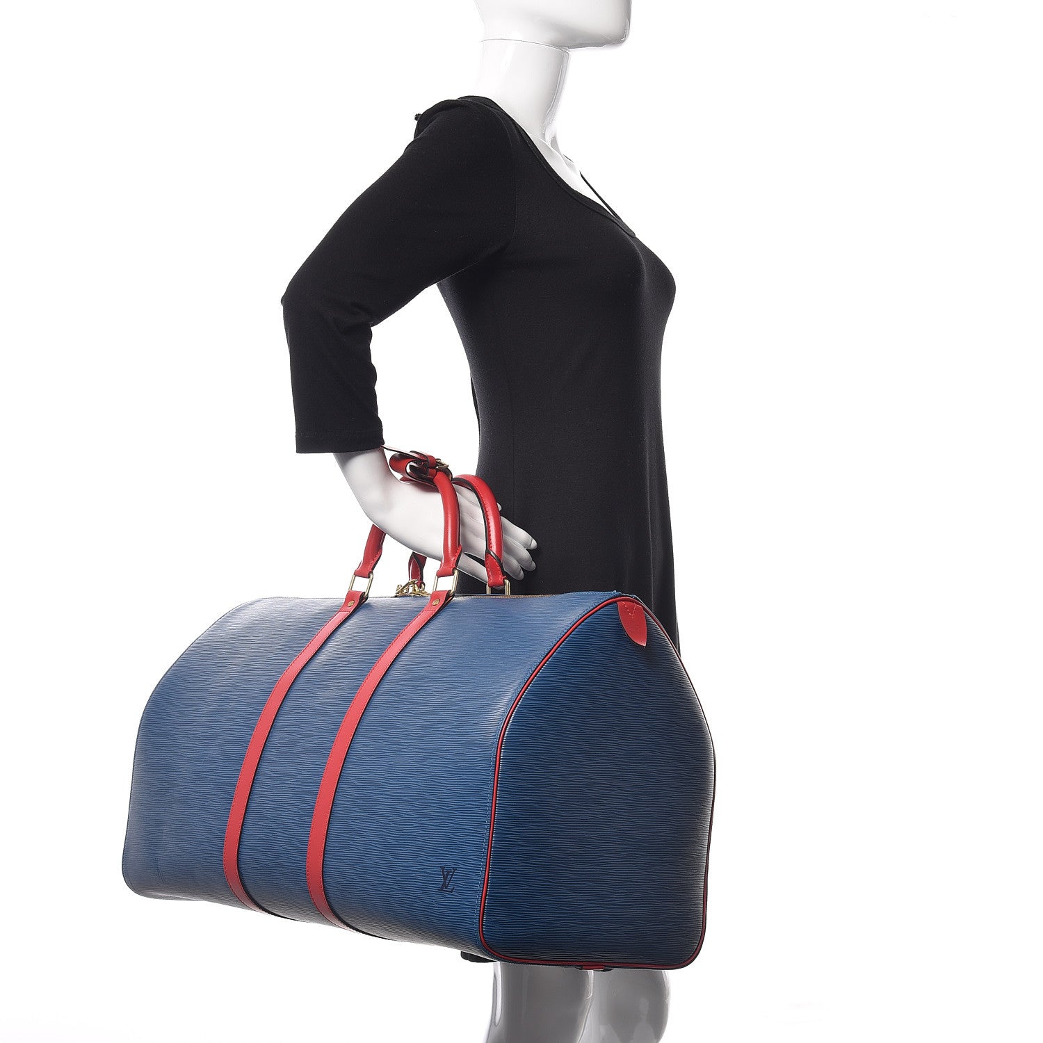 Louis Vuitton Epi Keepall 55 Toledo Castillan Red 2 of 14