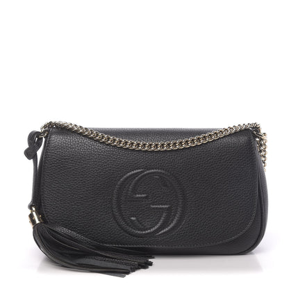 Gucci Pebbled Calfskin Medium Soho Flap Crossbody Black 2 of 22