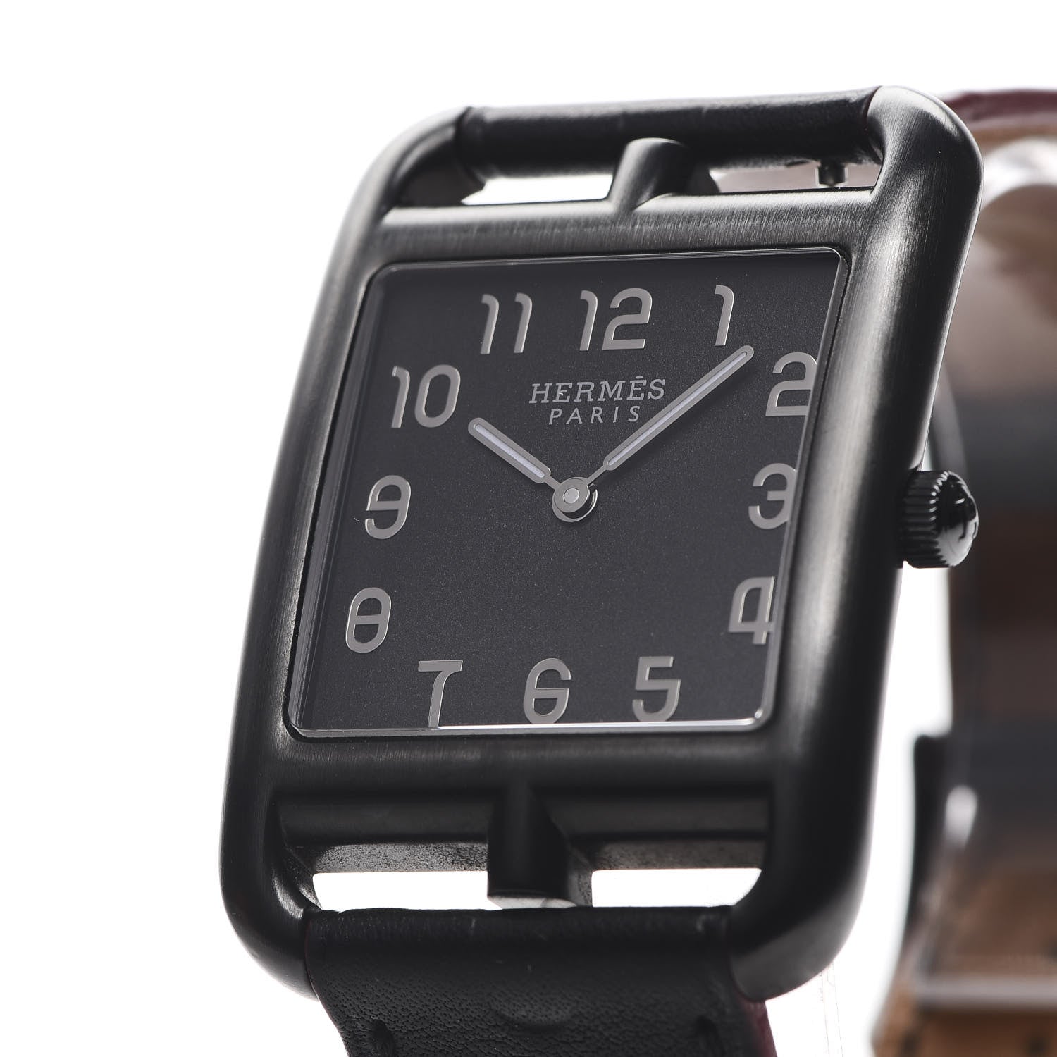 Hermes PVD Stainless Steel Barenia 29mm Cape Cod Quartz Watch Noir 2 of 11