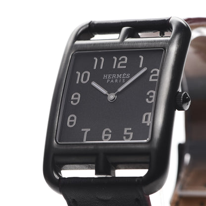 Hermes PVD Stainless Steel Barenia 29mm Cape Cod Quartz Watch Noir 2 of 11
