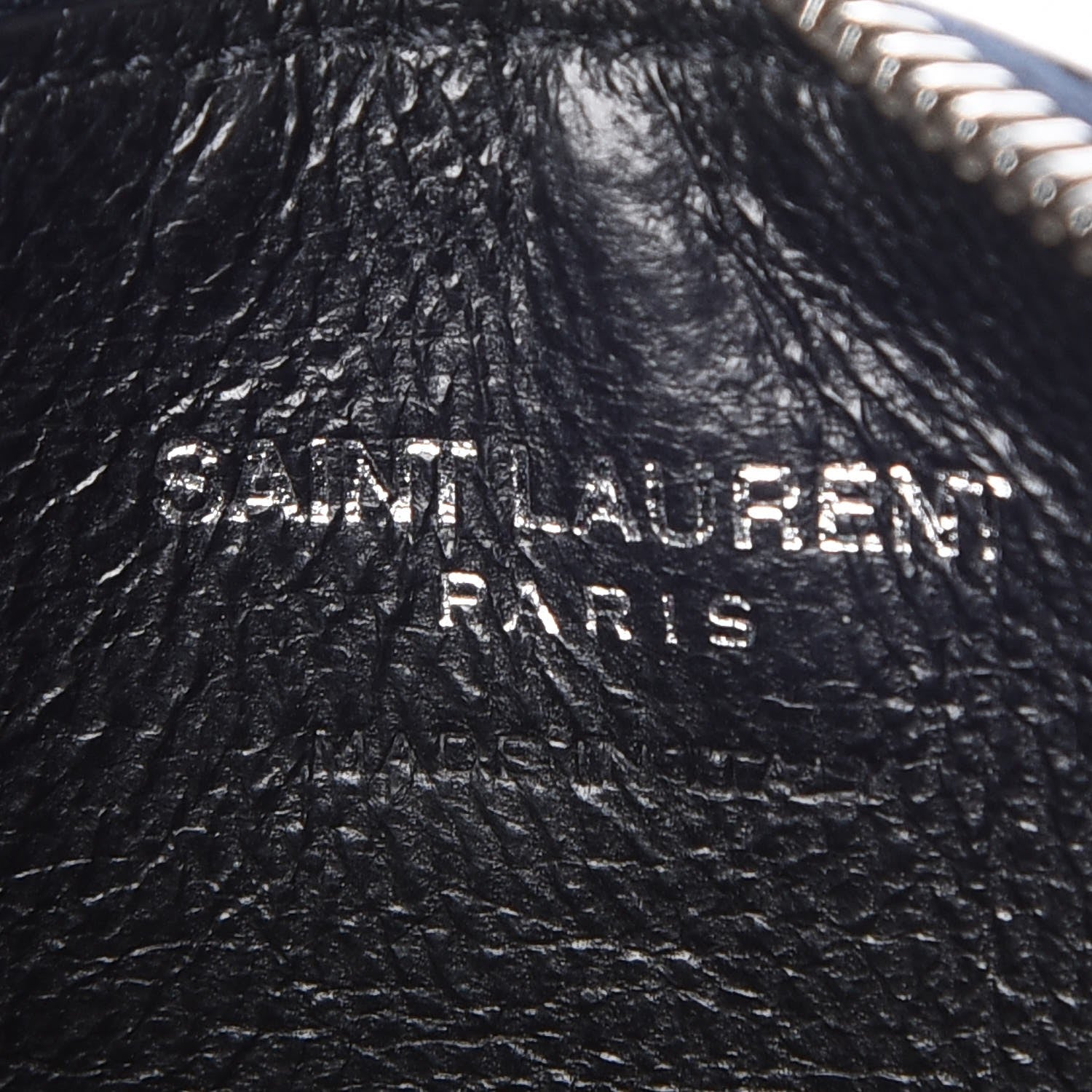 Saint Laurent Calfskin 5 Fragments Stars Zip Pouch Card Holder Blue 6 of 8