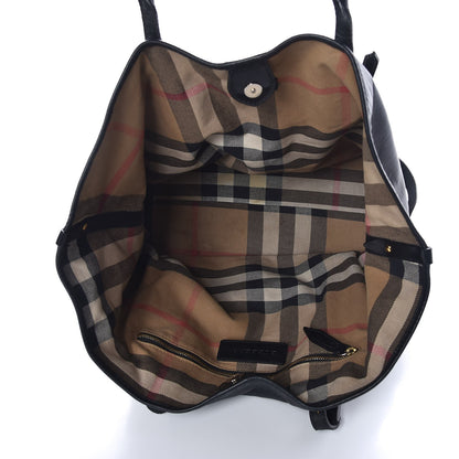 Burberry Lambskin Medium East West Tote Black 5 of 14