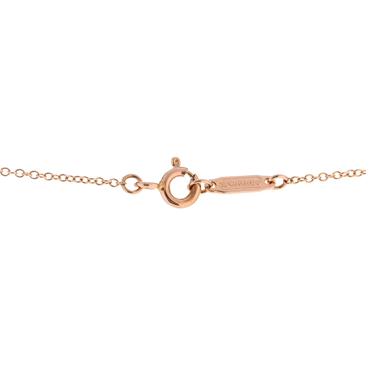 18K Rose Gold Diamond Crown Key Pendant Necklace