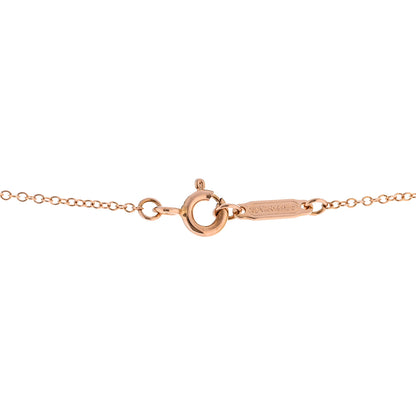Tiffany 18K Rose Gold Diamond Crown Key Pendant Necklace 5 of 7