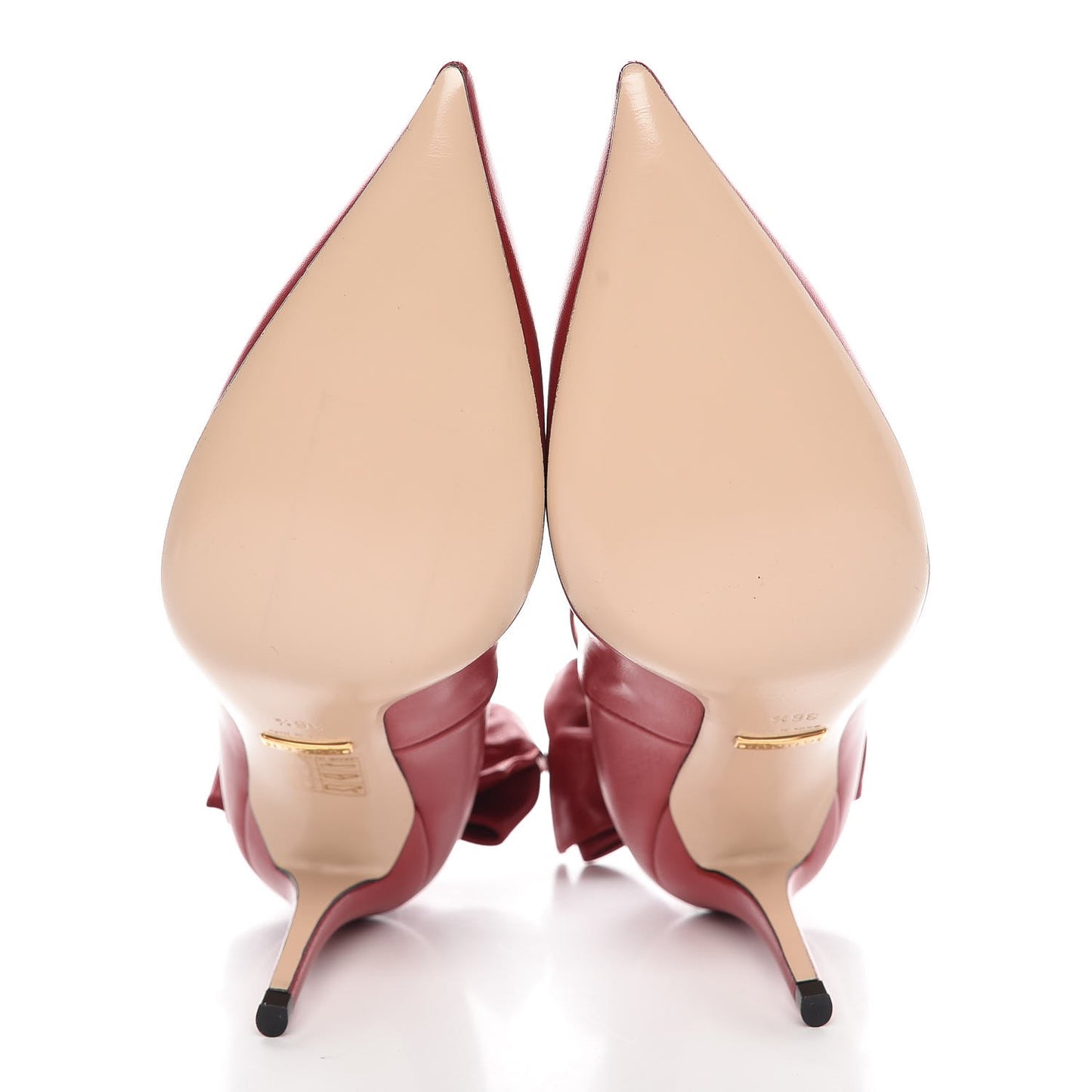 Nappa Queen Margaret Pumps 36.5 Hibiscus Red