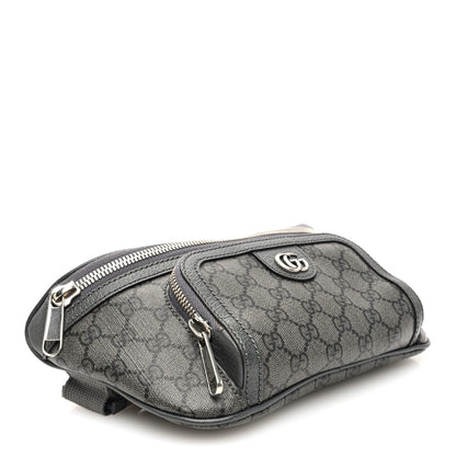 Gucci GG Supreme Monogram Textured Dollar Calfskin Ophidia Belt Bag Grey Black Graphite Grey 4 of 10