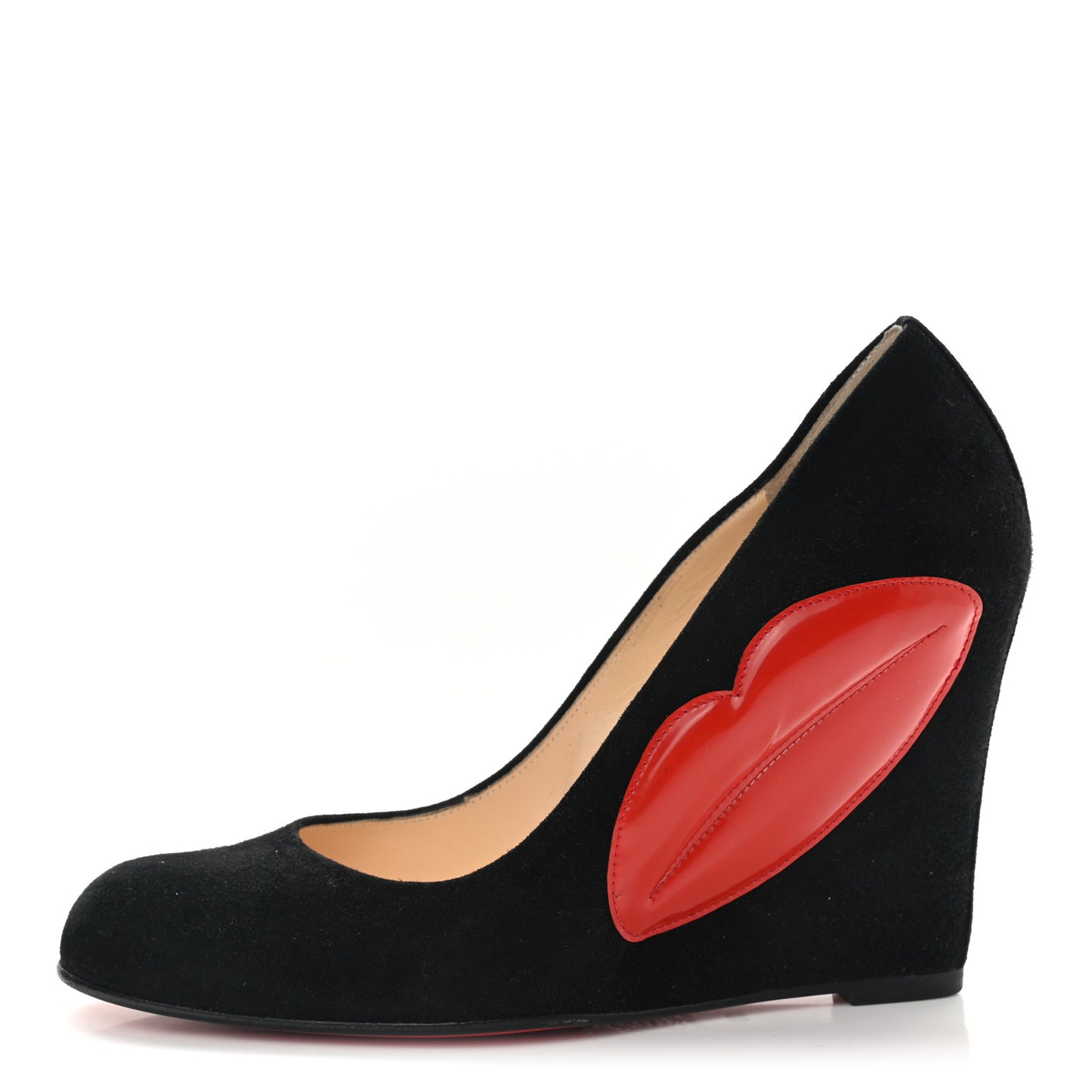Suede Kiss Me Wedges 39 Black