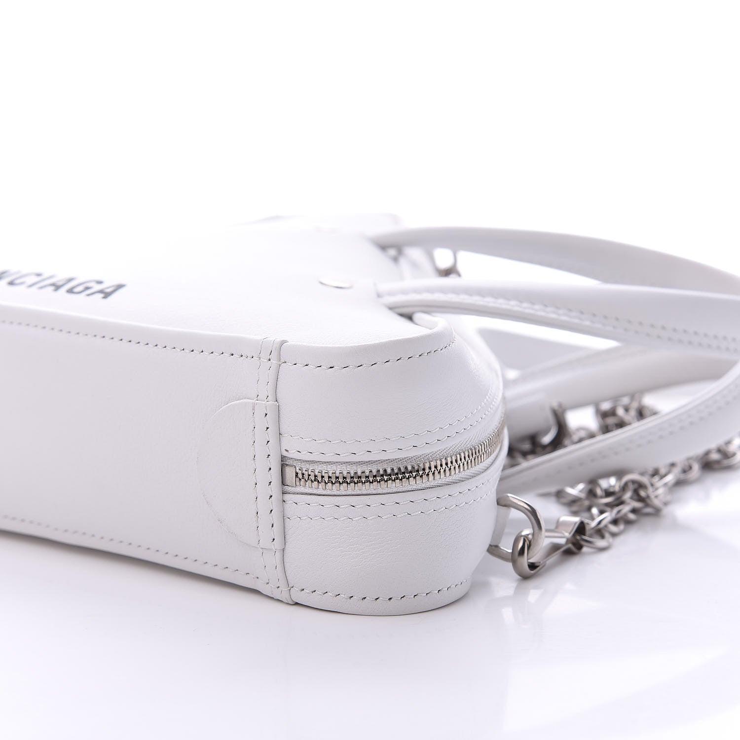 Balenciaga Calfskin XS Triangle Chain Duffle White 10 of 10