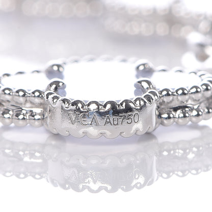 Van Cleef & Arpels 18K White Gold Chalcedony 5 Motifs Vintage Alhambra Bracelet 5 of 7