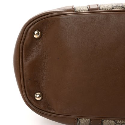 Gucci GG Supreme Monogram Margaux Calfskin Small Nice Top Handle Dome Bag Beige Ebony Acero 20 of 20