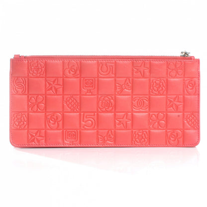 Chanel Lambskin Precious Symbols Pochette Coral 3 of 7