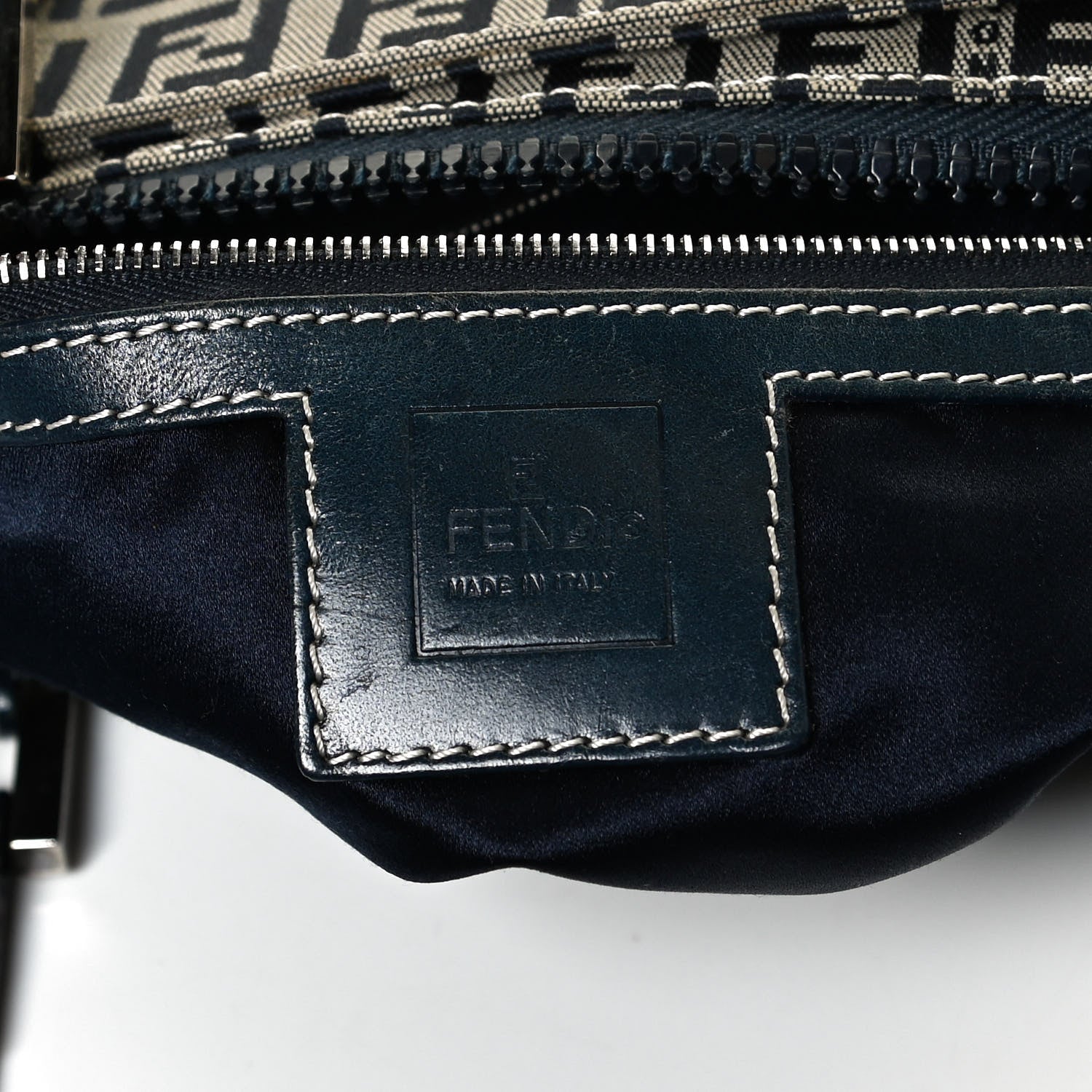 Fendi Zucchino Shopping Tote Navy 7 of 9