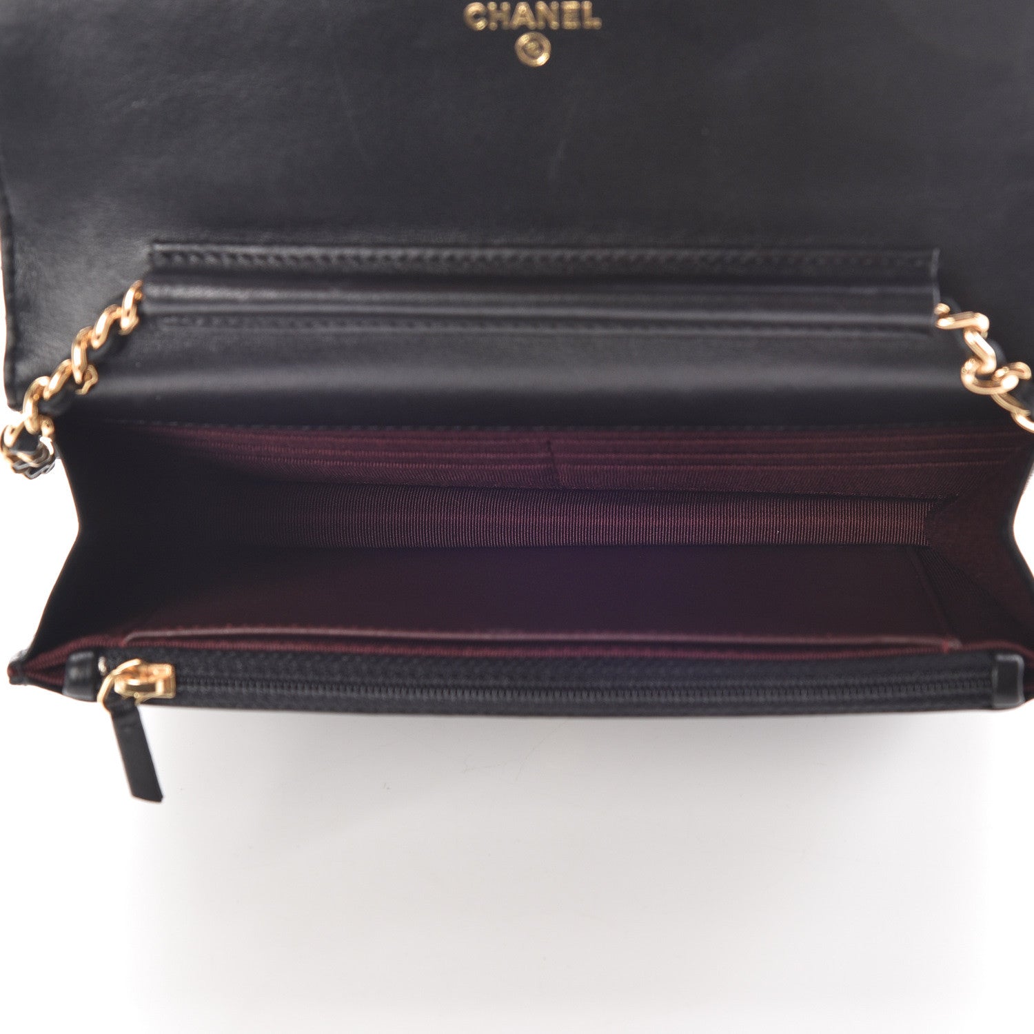 Chanel Lambskin Quilted Wallet On Chain WOC Black 5 of 13