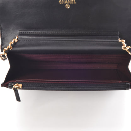 Chanel Lambskin Quilted Wallet On Chain WOC Black 5 of 13