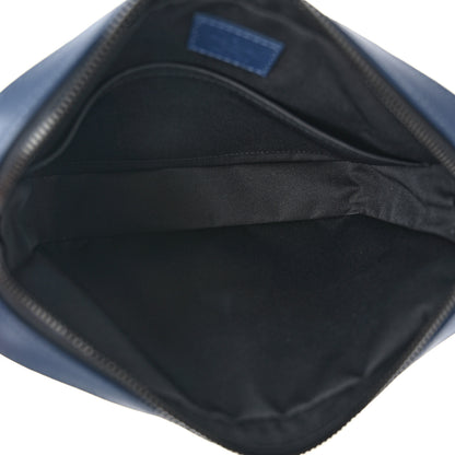 Louis Vuitton Calfskin Monogram Shadow Trio Messenger Navy White 5 of 9