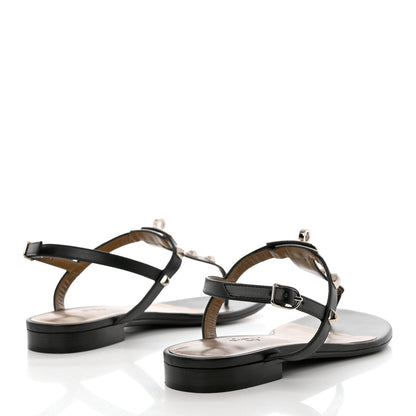 Hermes Calfskin Studded Olivia Sandals 36.5 Black 4 of 10