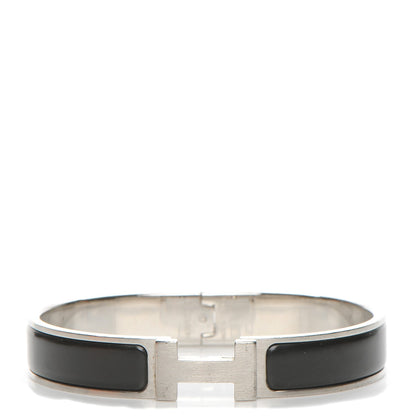 Hermes Enamel Narrow Clic Clac H Bracelet GM Black 5 of 6