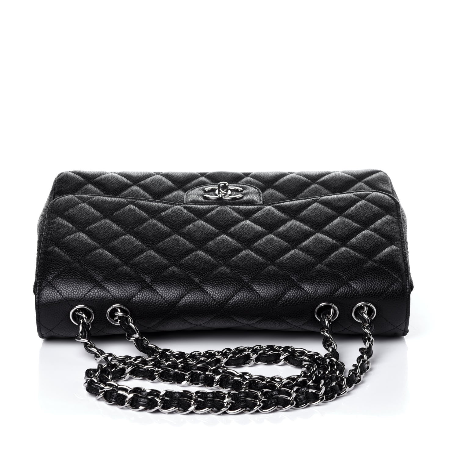 Chanel Caviar Quilted Jumbo Single Flap Black 9 of 11