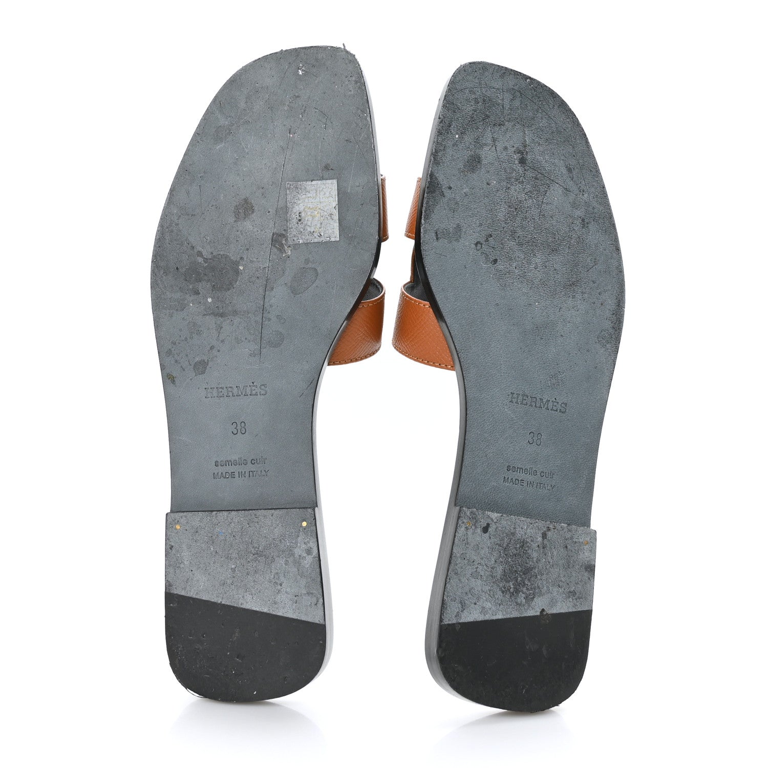 Hermes Epsom Oran Sandals 38 Naturel 5 of 10