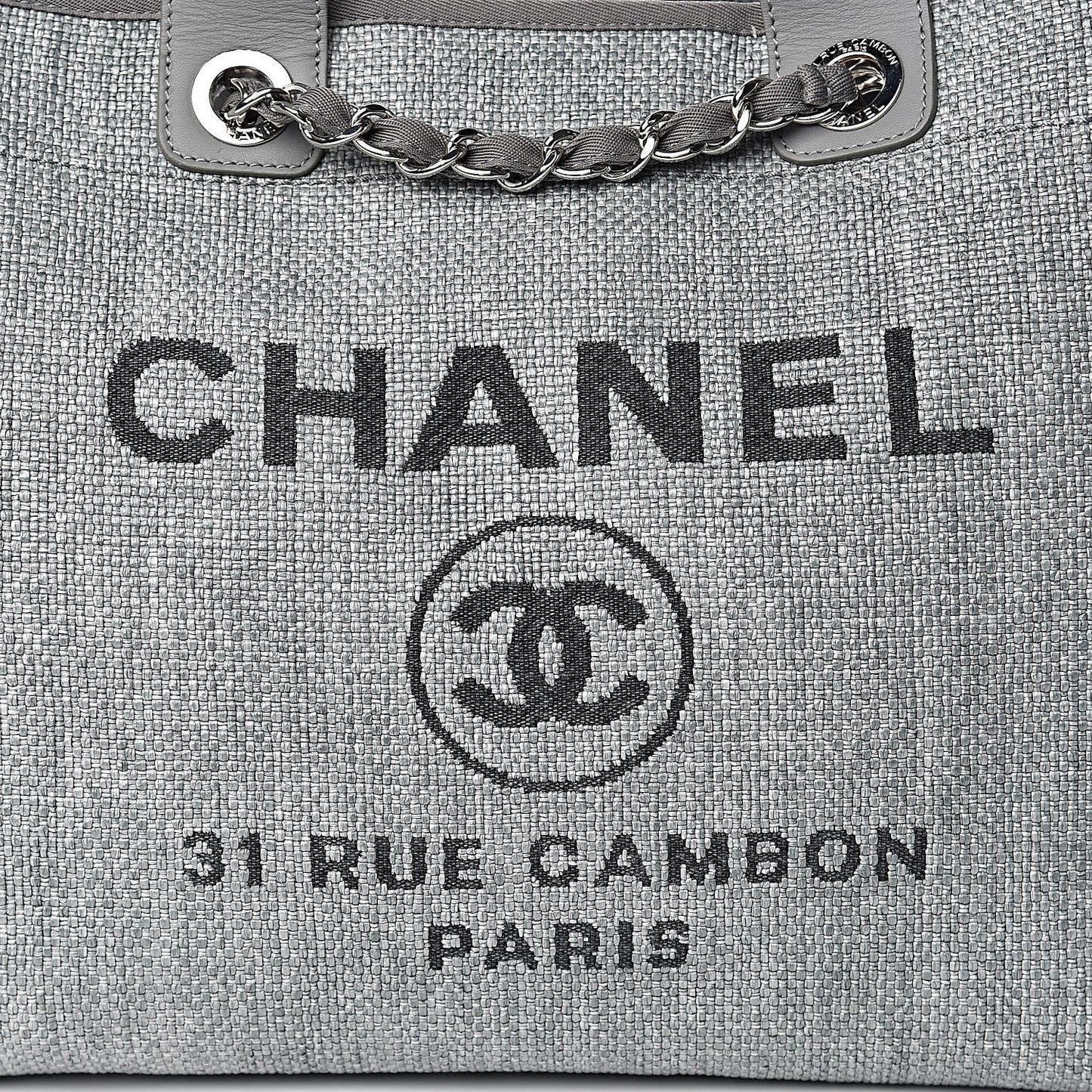 Canvas Large Deauville Tote Grey
