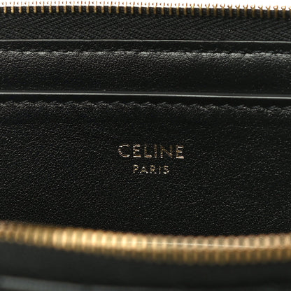 Celine Calfskin Quilted C Charm Pouch Black 7 of 11