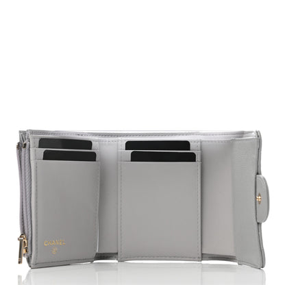 Chanel Caviar Quilted Small Flap Wallet Grey 5 of 8