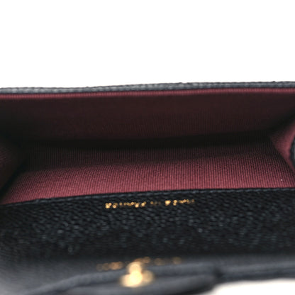 Chanel Caviar Quilted Flap Card Holder Wallet Black 5 of 12
