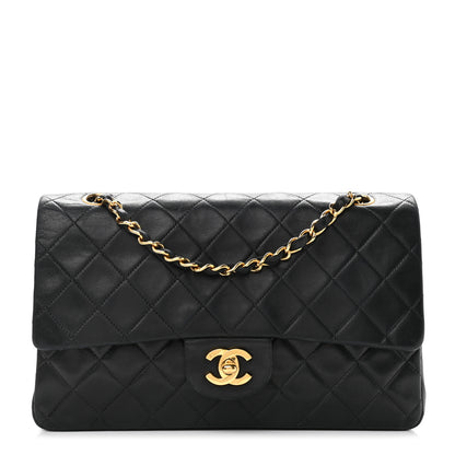 Chanel Lambskin Quilted Medium Double Flap Black 1 of 14
