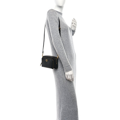 Christian Dior Grained Calfskin Caro Double Pouch Black 2 of 9