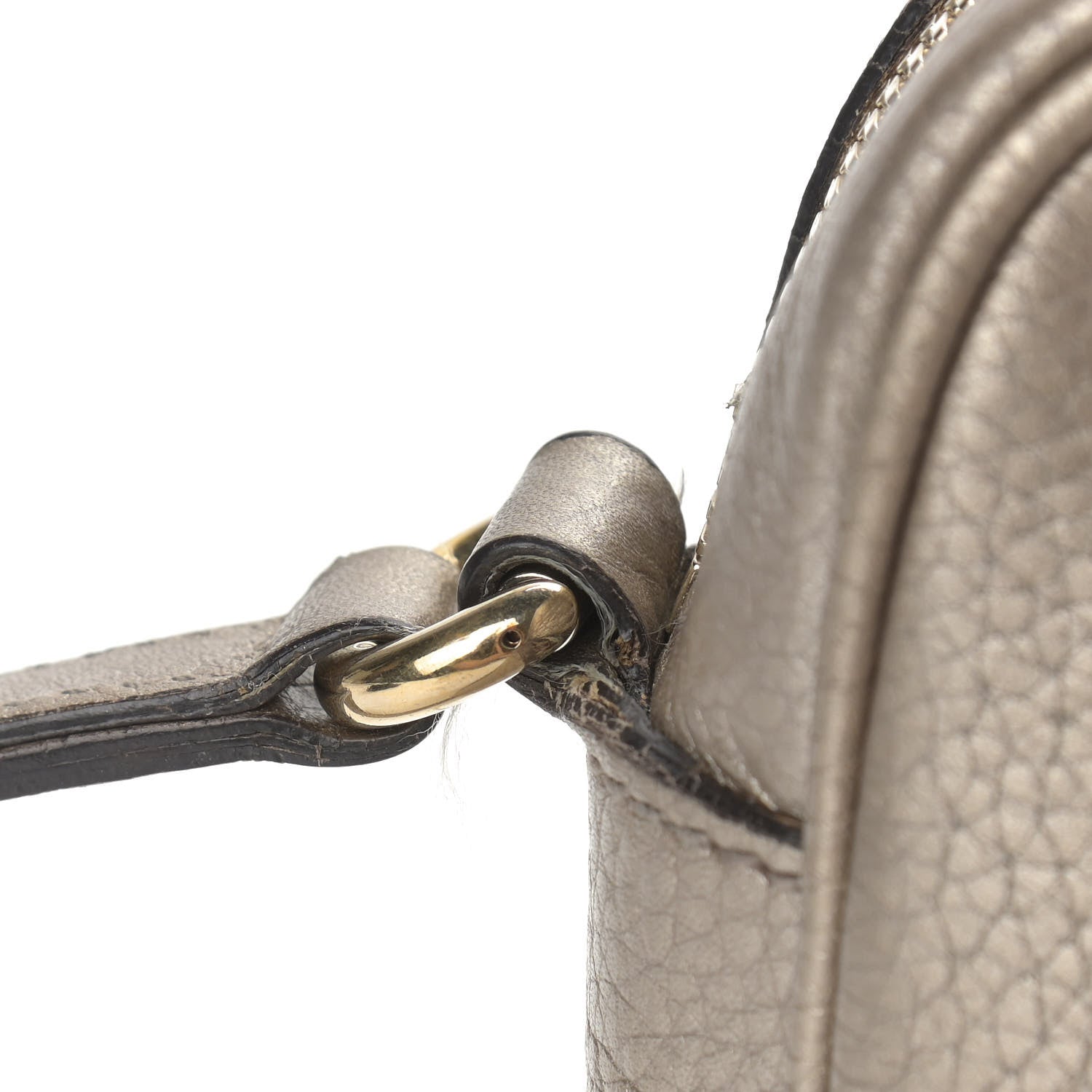 Gucci Metallic Pebbled Calfskin Small Soho Disco Bag Golden Beige 20 of 20