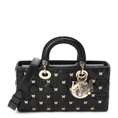 Christian Dior Lambskin Butterfly Cannage Lady D-Joy Black 1 of 10