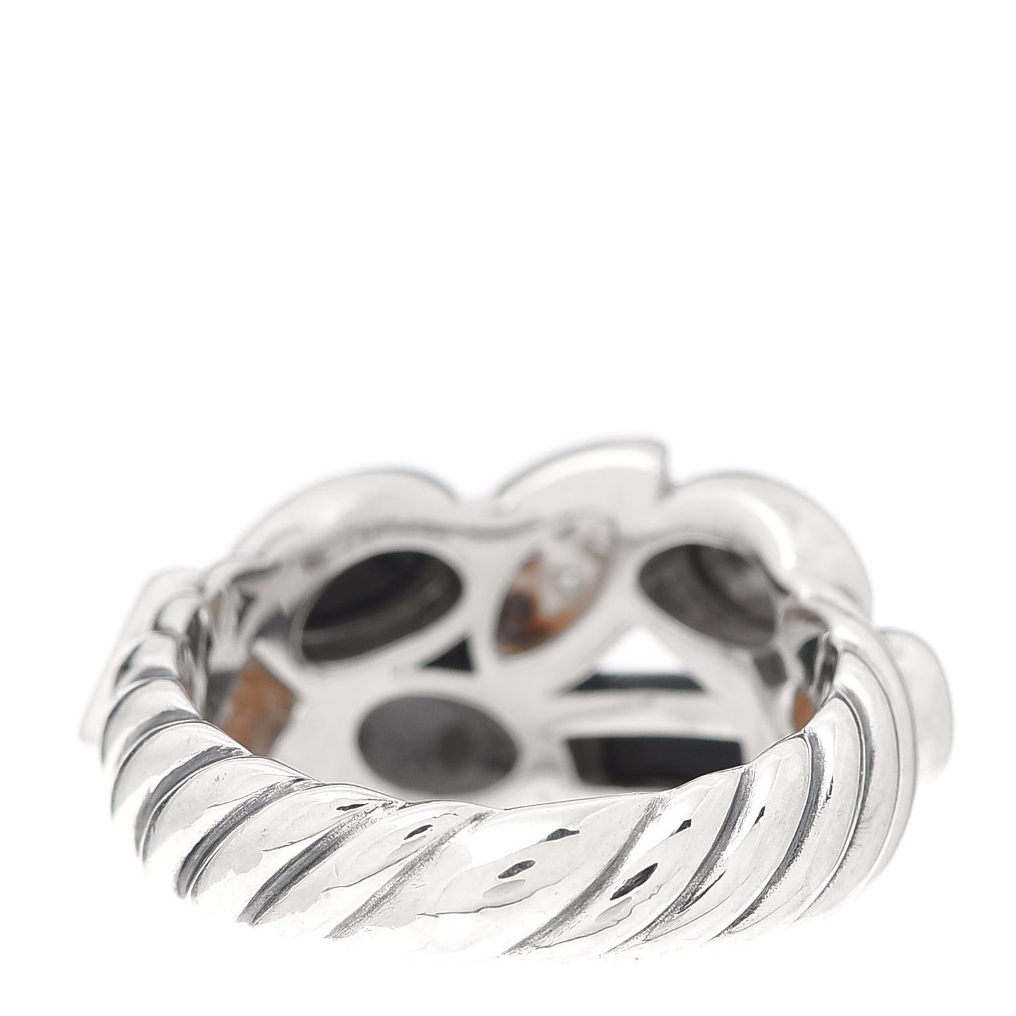 Sterling Silver Diamond Black Onyx Hematite Confetti Ring 54 7
