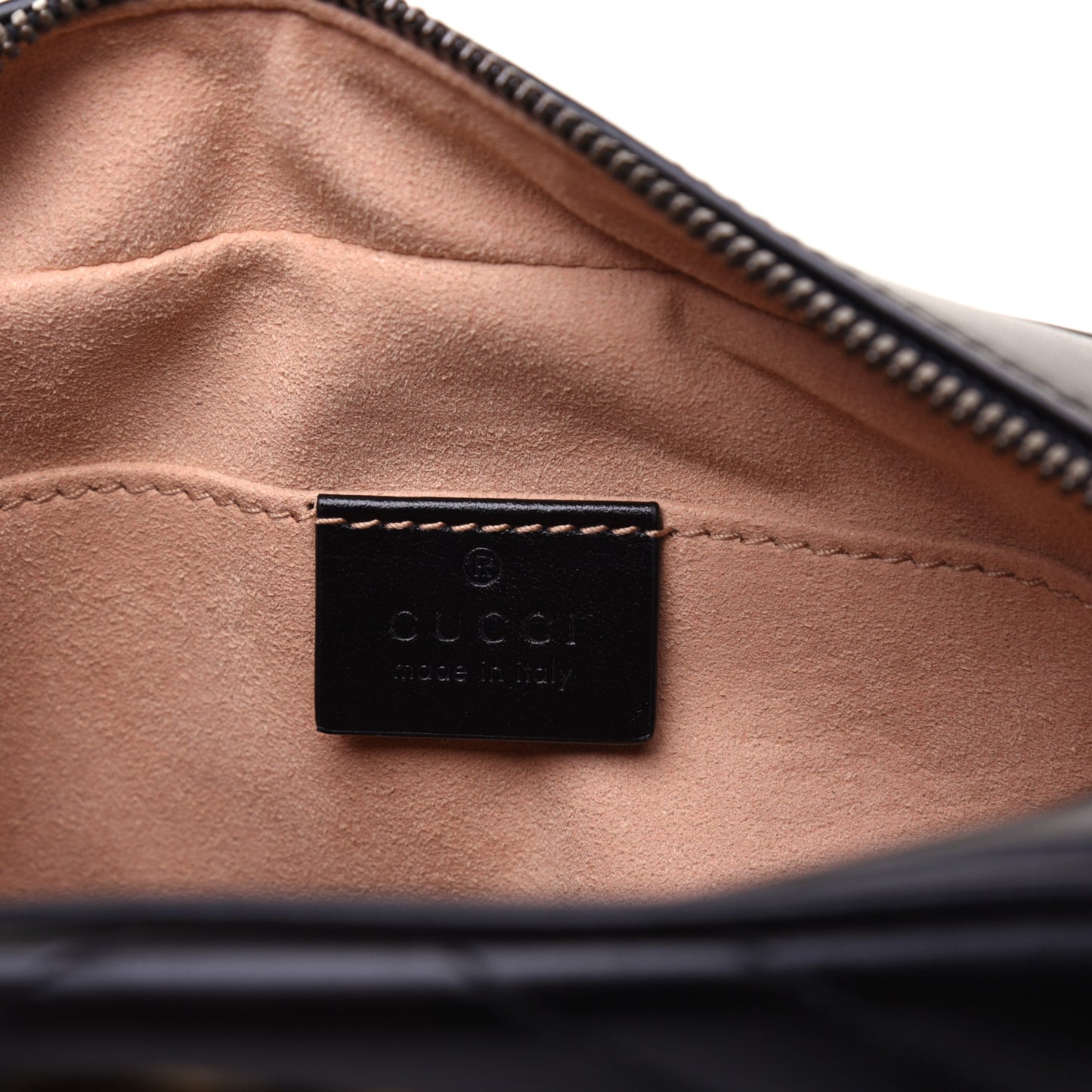 Calfskin Matelasse Small GG Marmont Chain Shoulder Bag Black