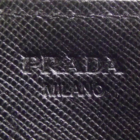 Prada Saffiano Zip Around Wallet Nero Black 6 of 9