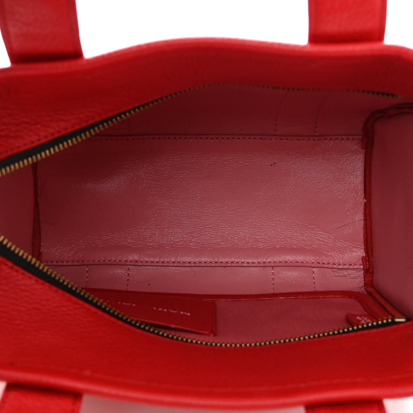 Grained Calfskin Small The Tote Bag True Red