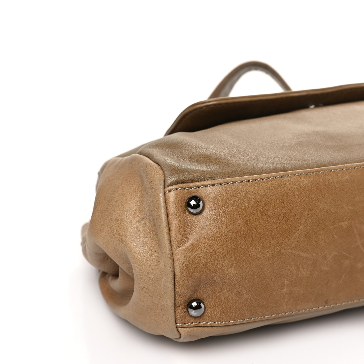 Lambskin Lax Accordion Flap Brown