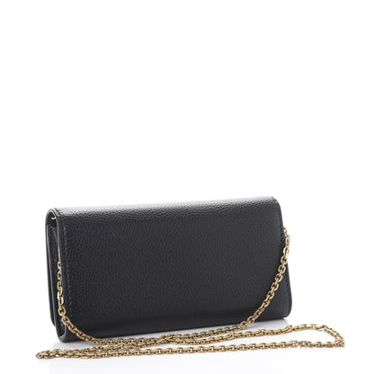 Christian Dior Grained Calfskin J'adior Croisiere Chain Wallet Black 4 of 11