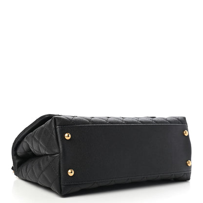Chanel Caviar Lizard Quilted Small Coco Handle Flap Black 4 of 8