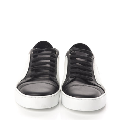 Chanel Calfskin Womens CC Sneakers 39.5 Black White 2 of 7