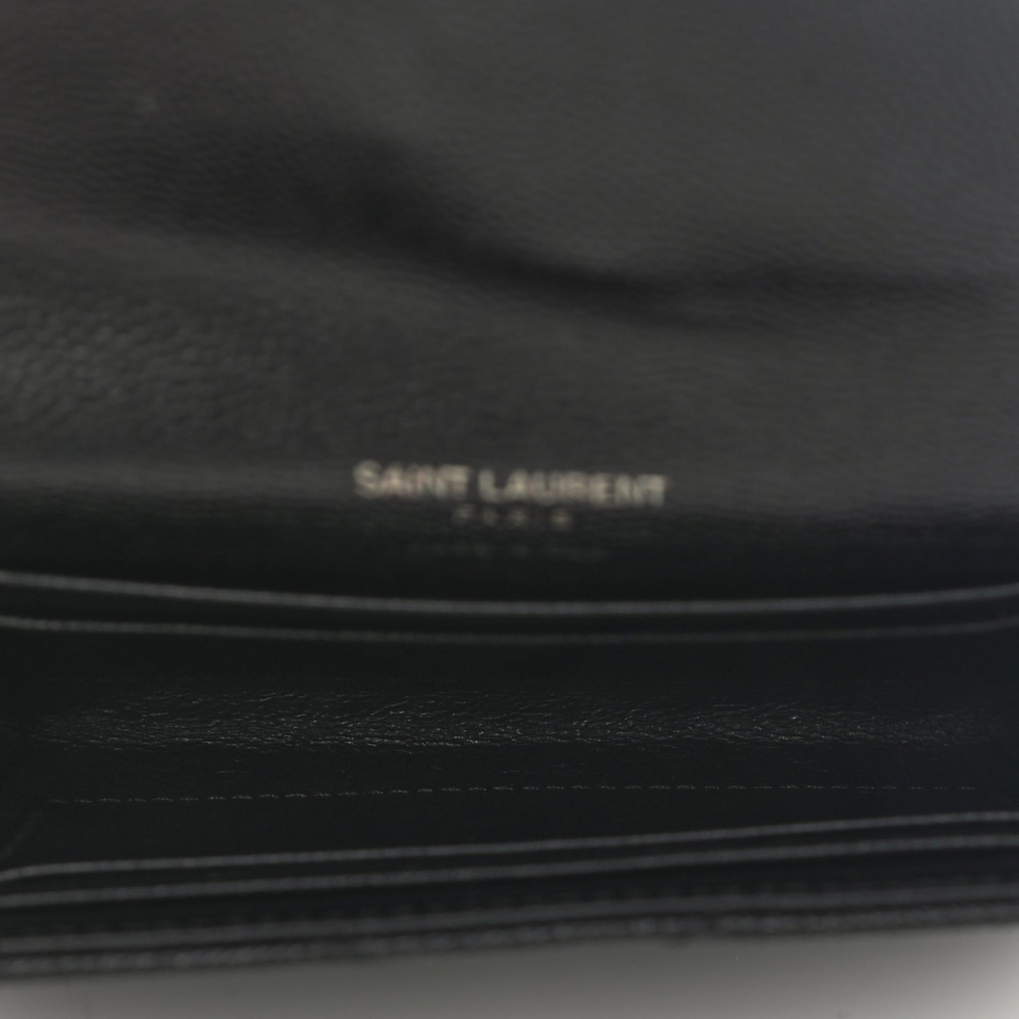 Grain De Poudre Matelasse Chevron Small Monochrome Monogram Envelope Wallet Black
