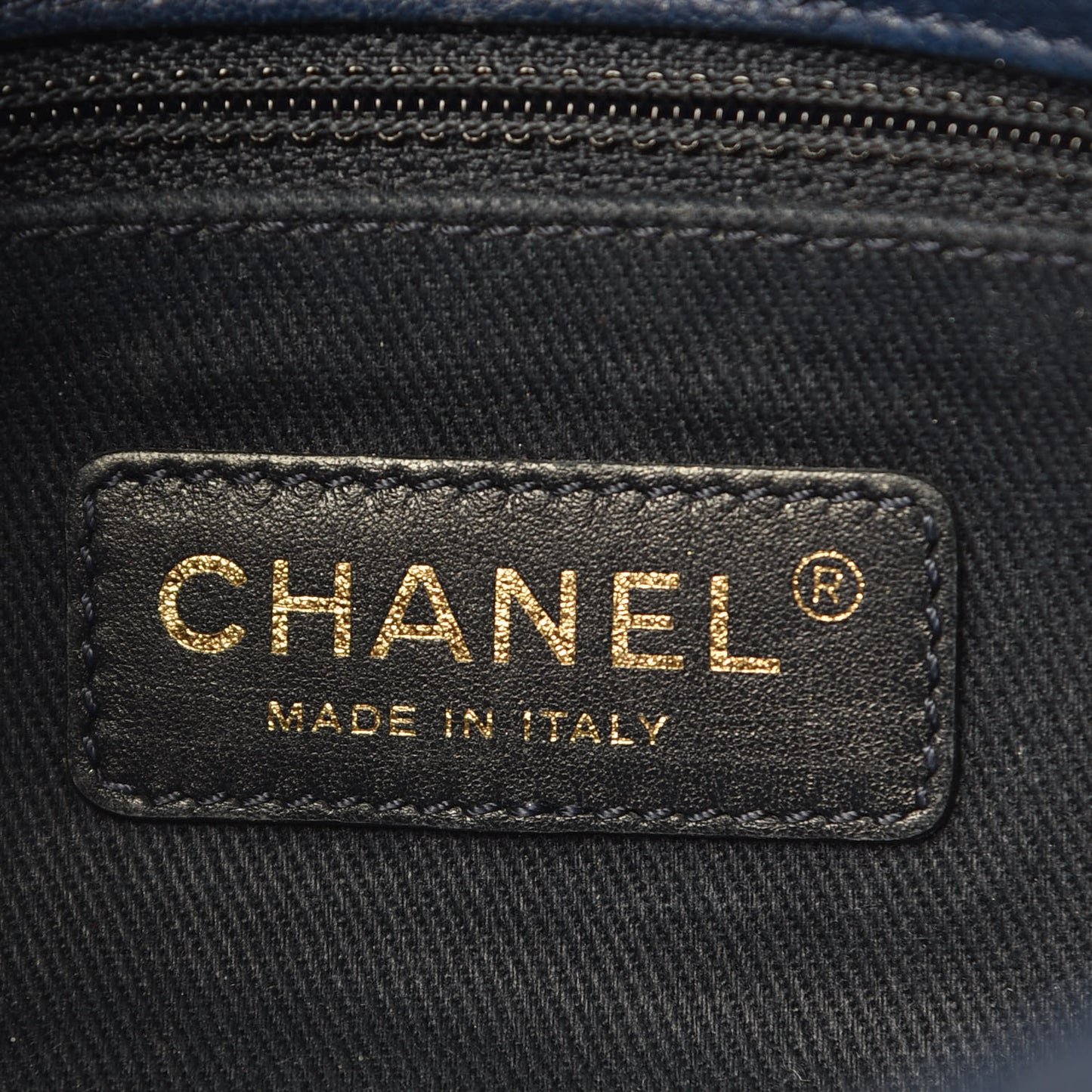 Calfskin Surpique Chevron Small Flap Navy