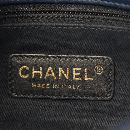 Chanel Calfskin Surpique Chevron Small Flap Navy 8 of 20