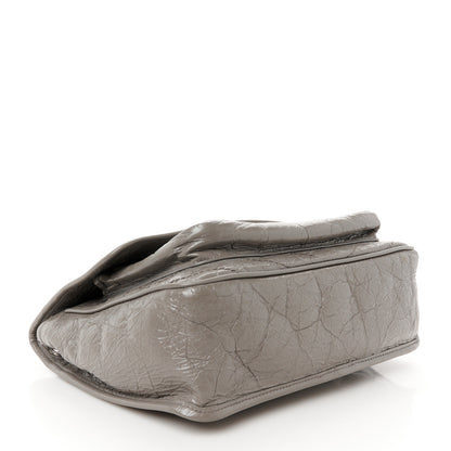 Saint Laurent Crinkled Calfskin Matelasse Monogram Medium Niki Chain Satchel Fog 4 of 11