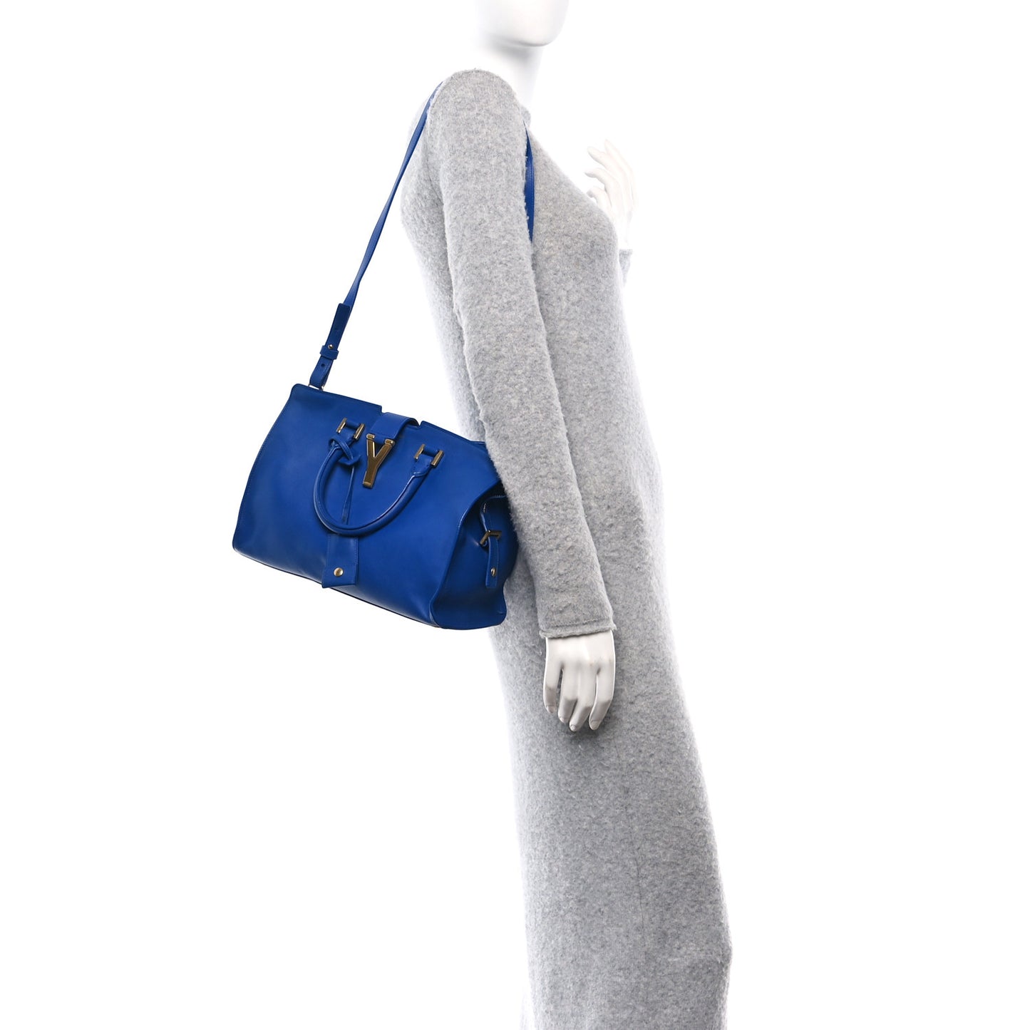 Calfskin Small Classic Y Cabas Royal Blue